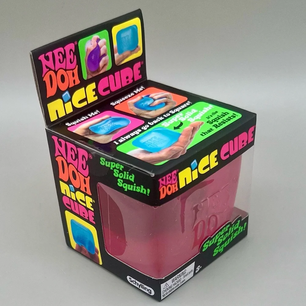 NEEDOH Nice Cube Super Solid Squish PINK 🩷 Squishy Sensory Stress Relief Toy NEW